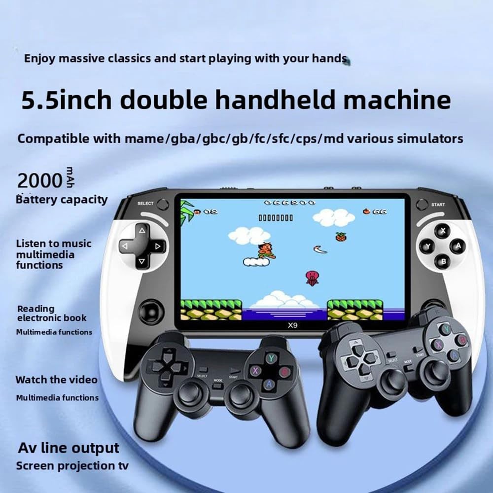 Black Hawk 5.5 – Inch Large Screen Retro Handheld Video Game Console