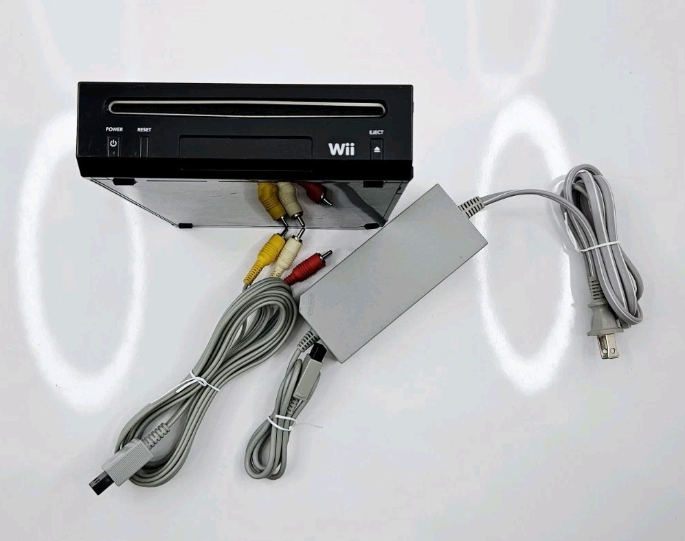 Nintendo Wii Console Only Black RVL-101 (USA) Working
