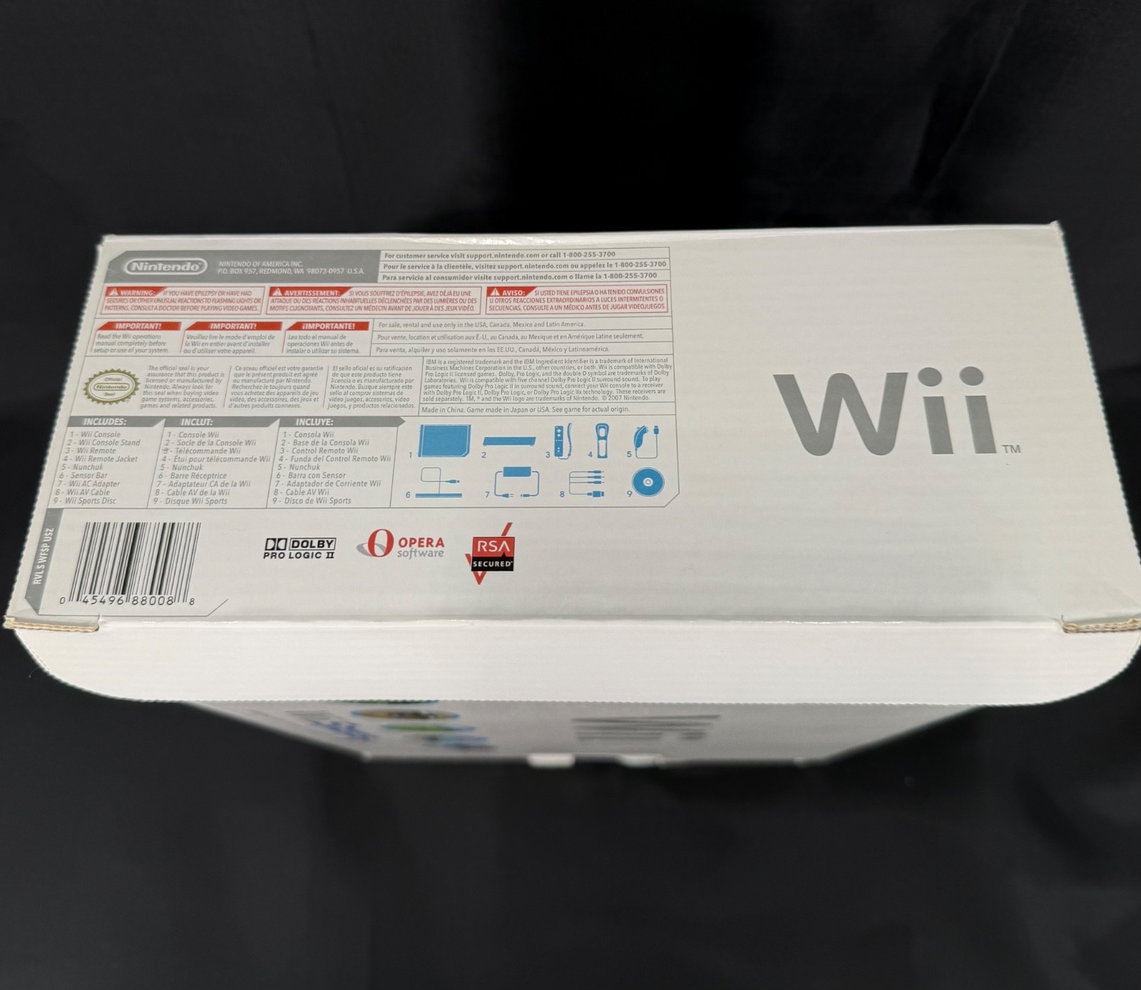Nintendo Wii White Console Bundle w/Wii Sports plus 11 Games Controllers w/Box