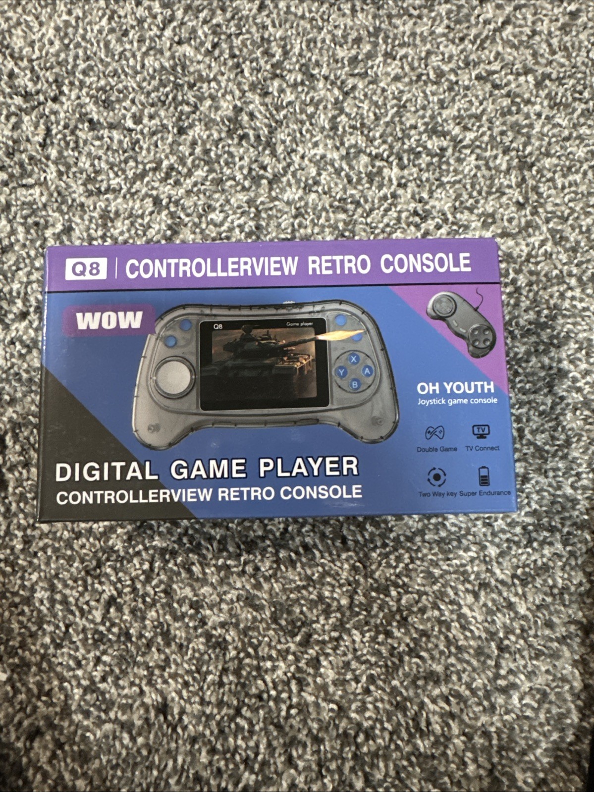 OH YOUTH Q8 Retro Console 3.0-inch HD Screen Double Game Gray Handheld