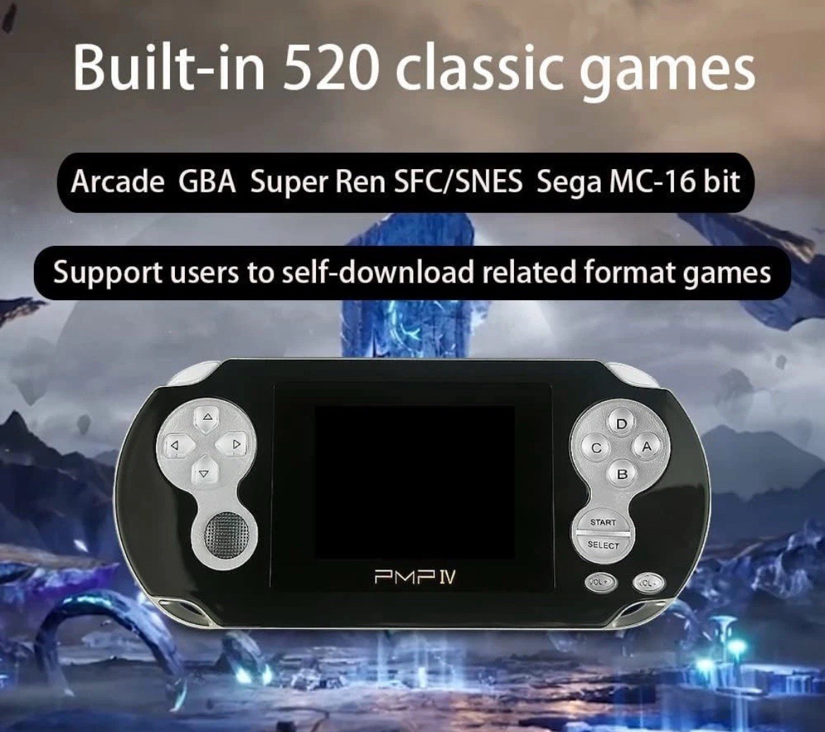 Abernic PMP4 Portable Handheld Emulator Game Console 32 Bit 500 in 1 Game