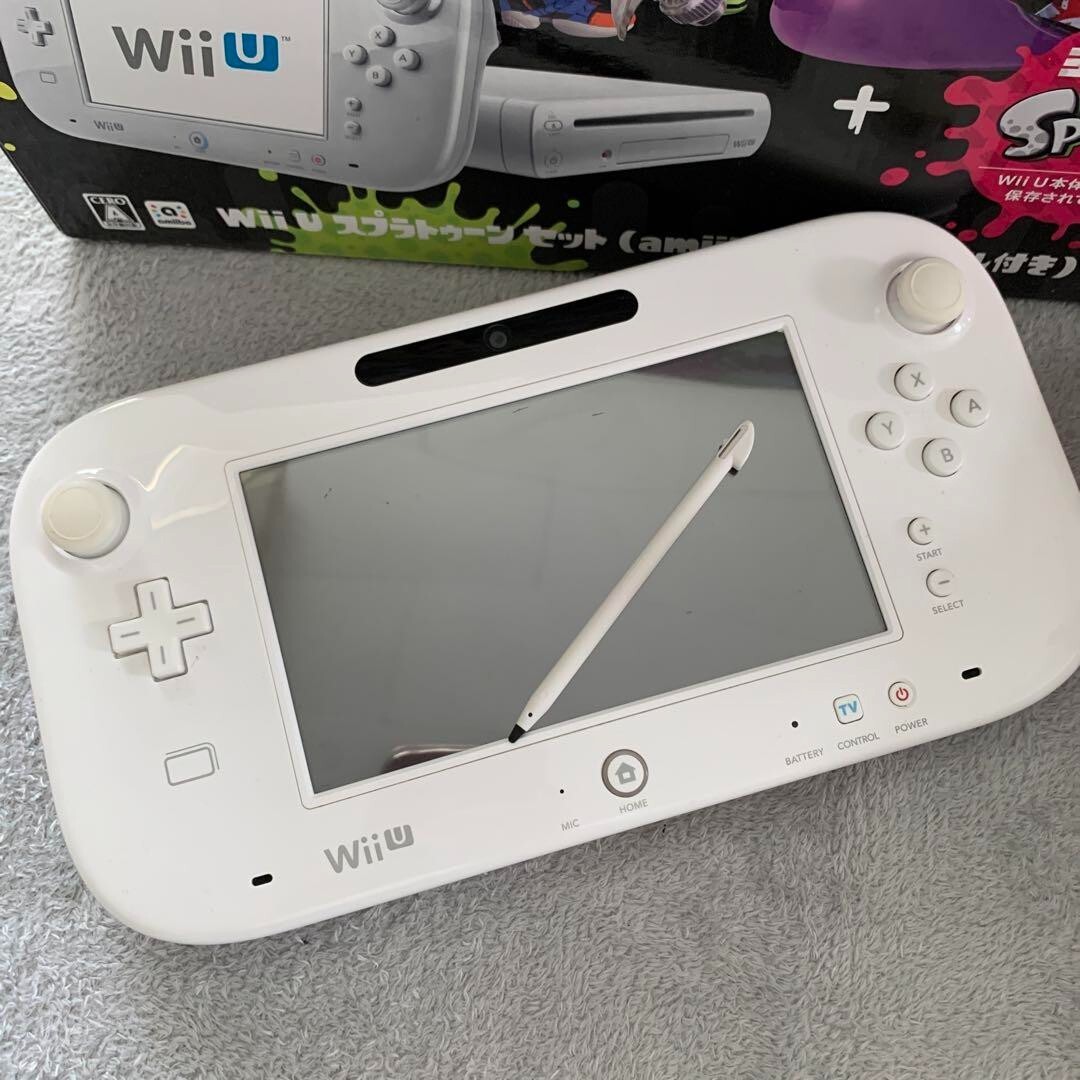 Nintendo Wii U Splatoon Set Set 32GB White Console Aori/Hotaru is included Japan