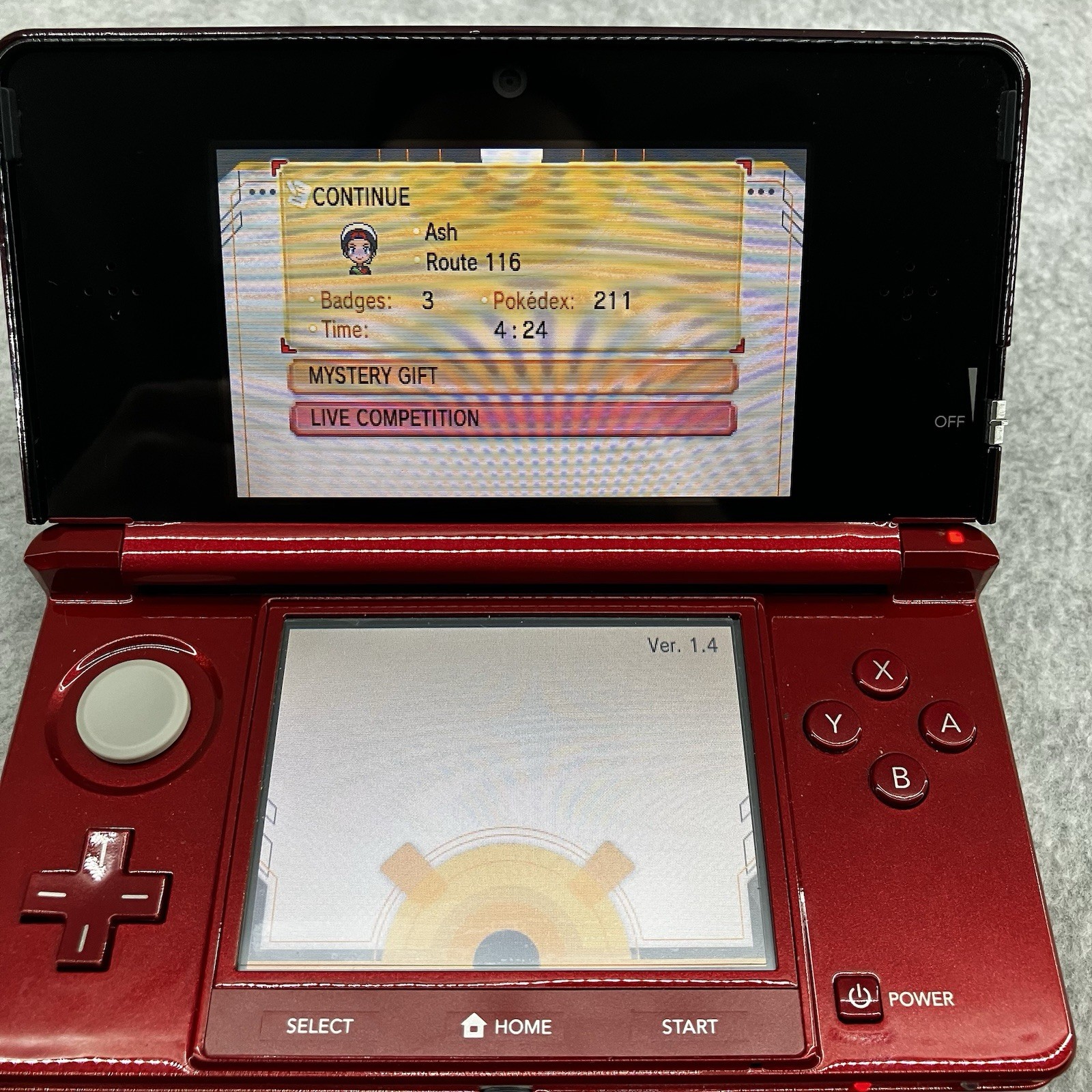 Nintendo 3DS Flame Red Console CTR-001 US Edition (CONSOLE ONLY)