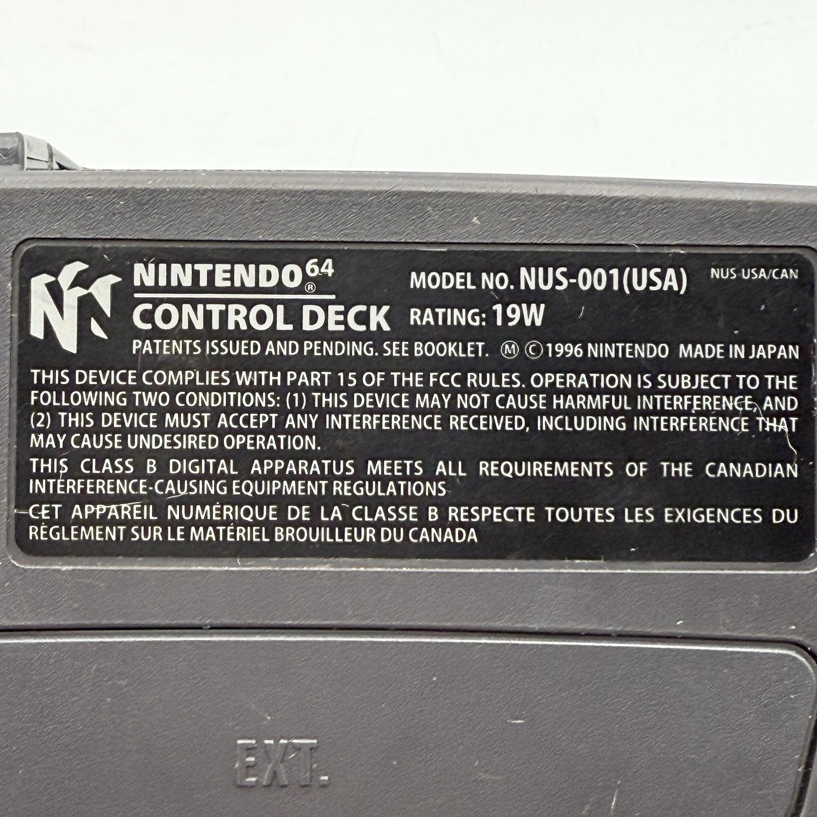 Nintendo N64 Console NUS-001 Bundle w/ 2 Controllers, Cables, Rumble Pak Tested