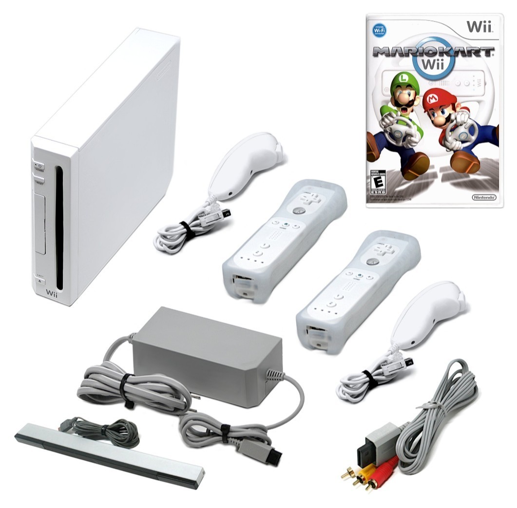 Nintendo Wii Game Console 2Remotes,Mario Kart , USA