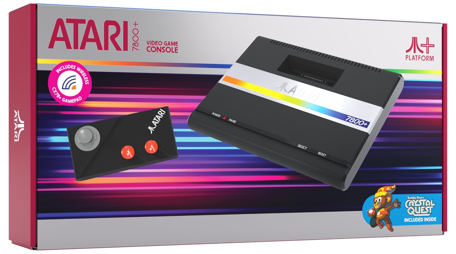 Official Atari 7800+ Console & Wireless Controller – HDMI Output