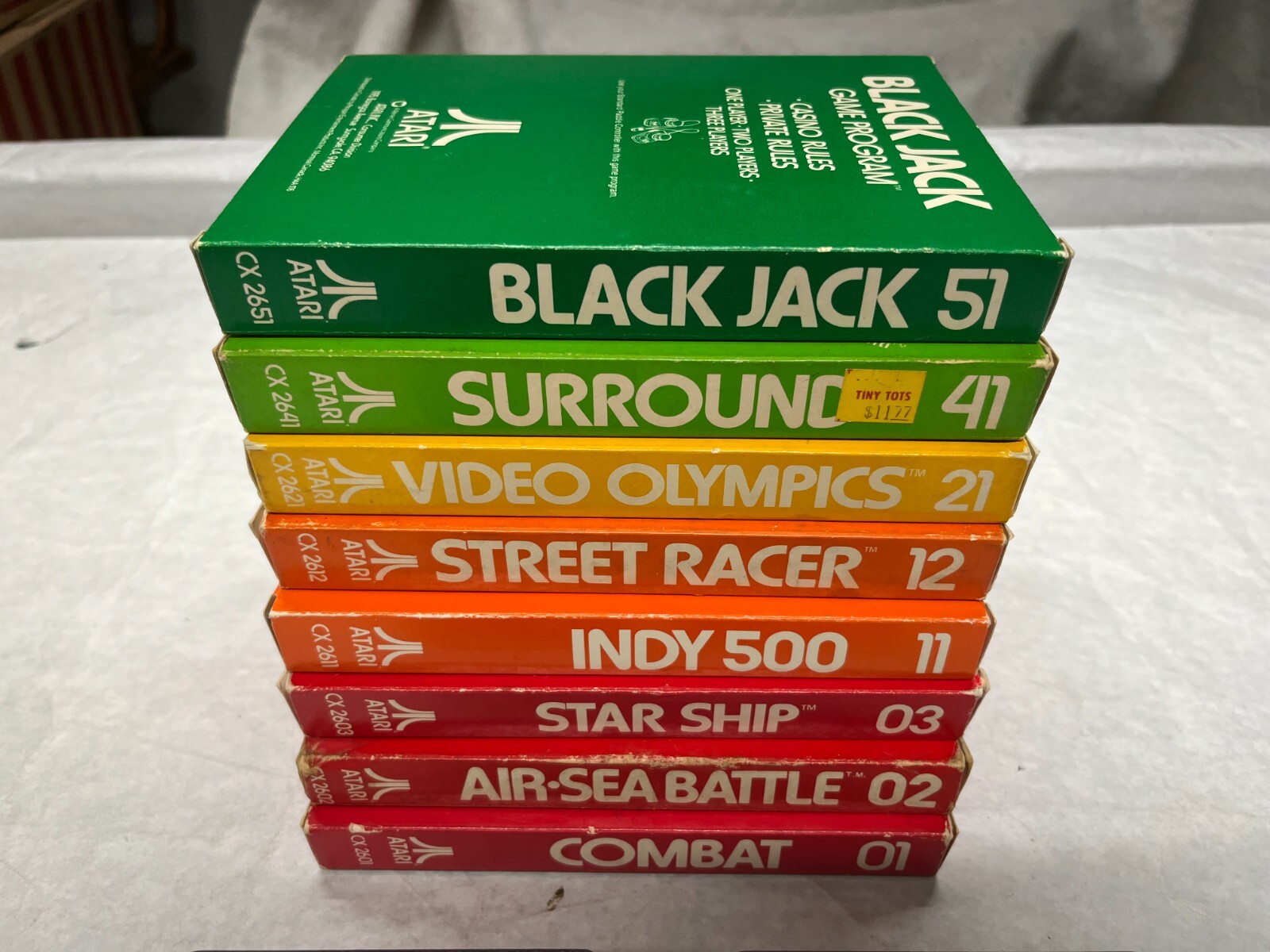 1977 ATARI Original Launch Gatefold Game Boxes Complete LOT 8 RARE *Unlaminated*