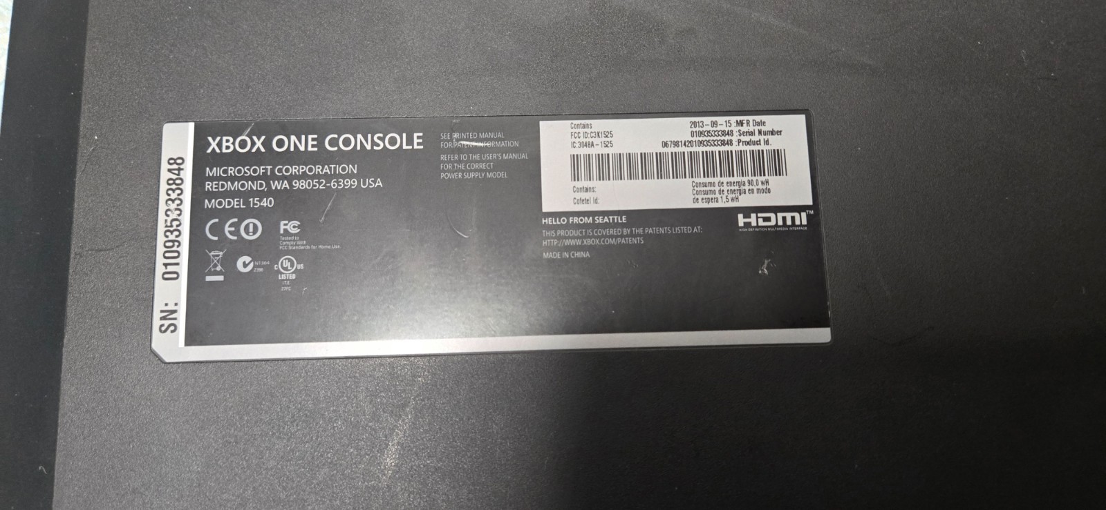 Microsoft Xbox One (1540) Video Game System 500GB