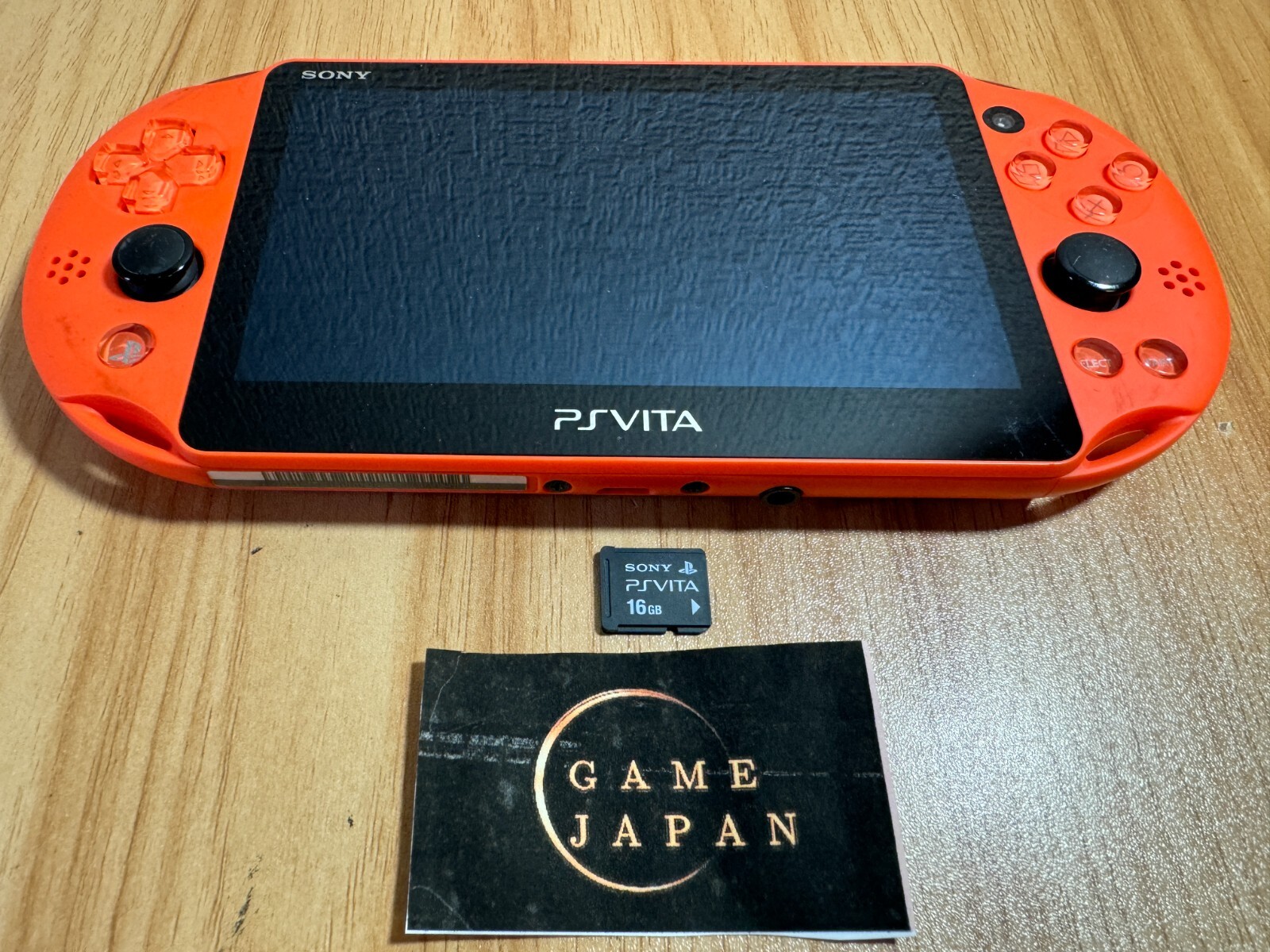PS Vita Neon Orange PCH 2000 Za24 Console only PSV Slim Used Tested #2