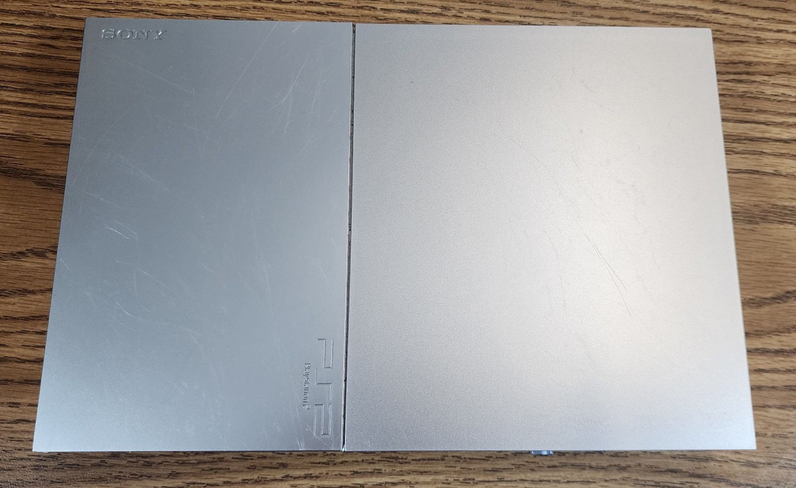 PS2 Slim CONSOLE W/power cord Silver Model No.SCPH-90001 Tested/Works