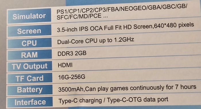 M18Pro Handheld Game Console White, Wireless Controllers, 3.5″ Screen, HDMI, OTG