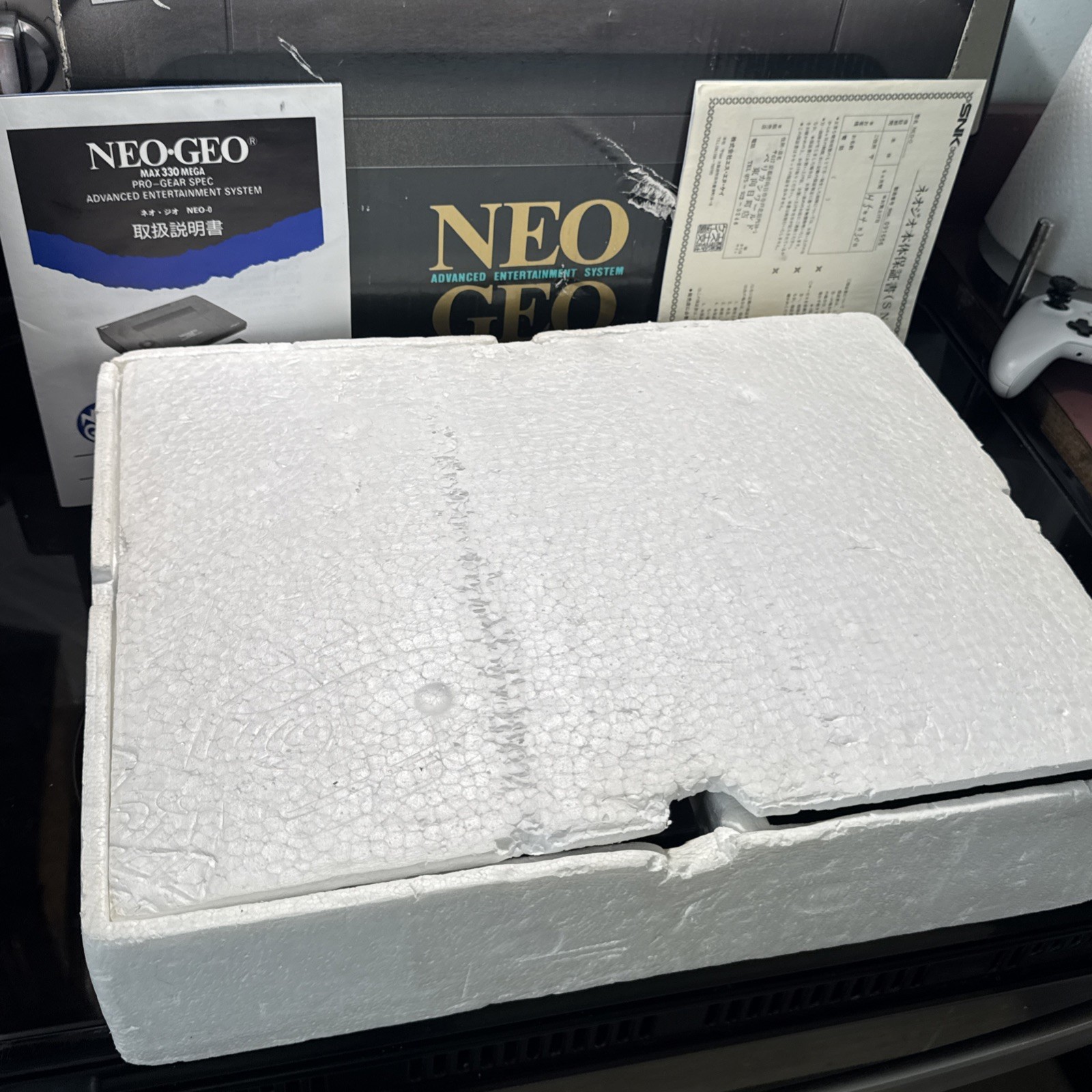 NEO GEO AES MAX 330 MEGA CONSOLE COMPLETE IN BOX TESTED WORKING