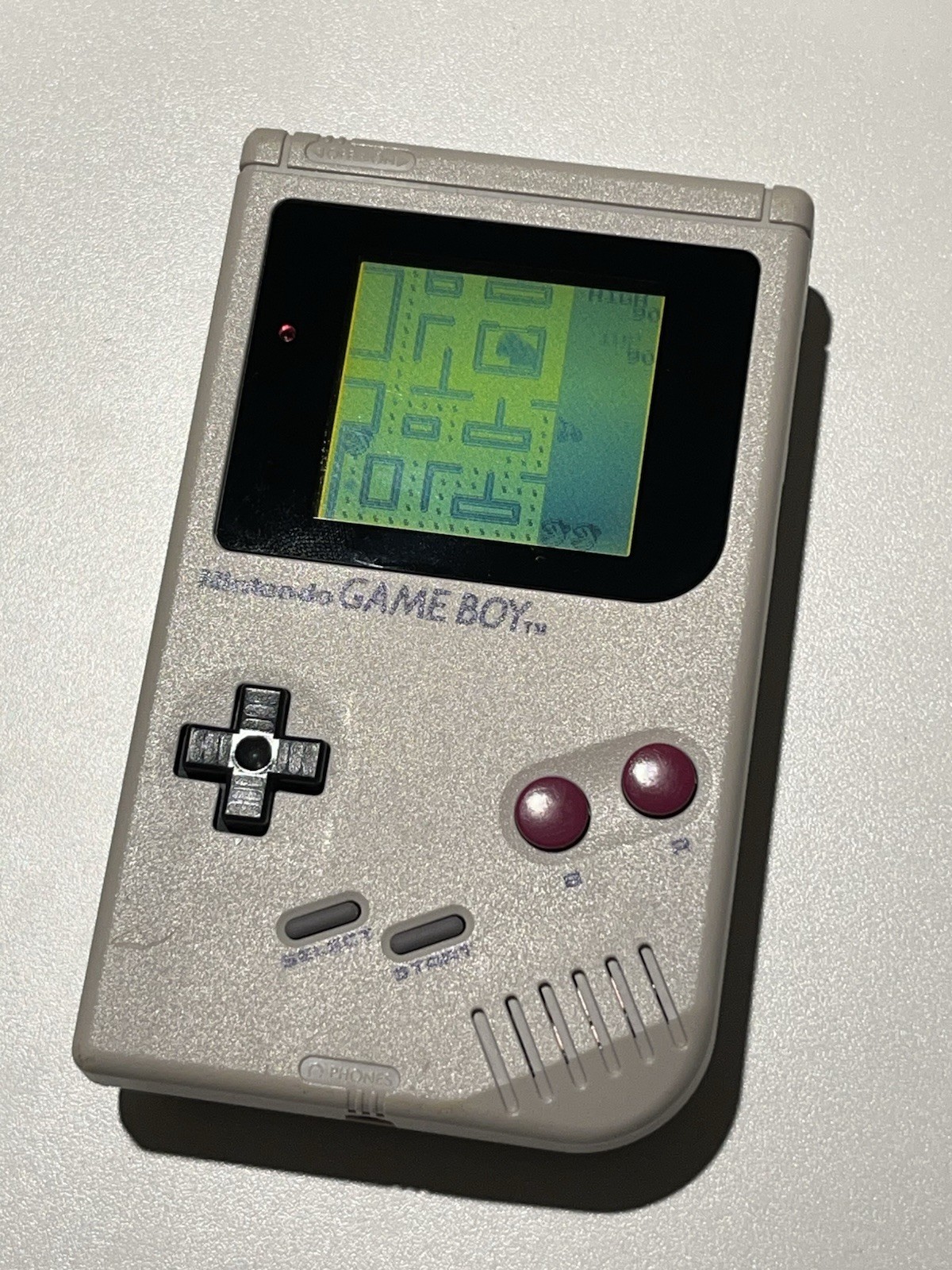 Nintendo Game Boy DMG Complete + New Glass Lens + Ms. Pac-Man | Tested & Working