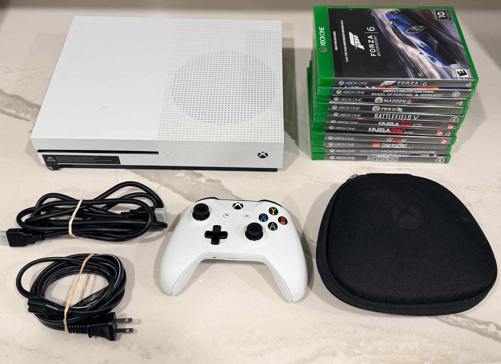 Microsoft XBOX One S (1681) 500GB Video Game Console Bundle Controller, 11 Games