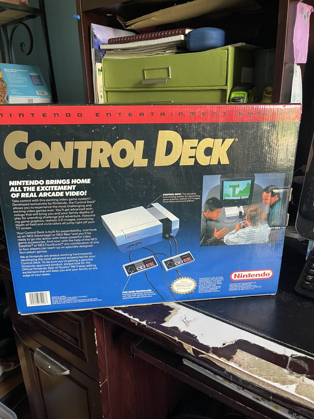 Nintendo 1990 NES Console Control Deck Gray New