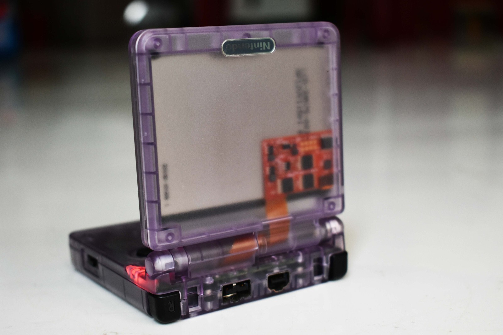 Backlit IPS LCD GBAsp Mod Nintendo Gameboy Advance SP Atomic Purple
