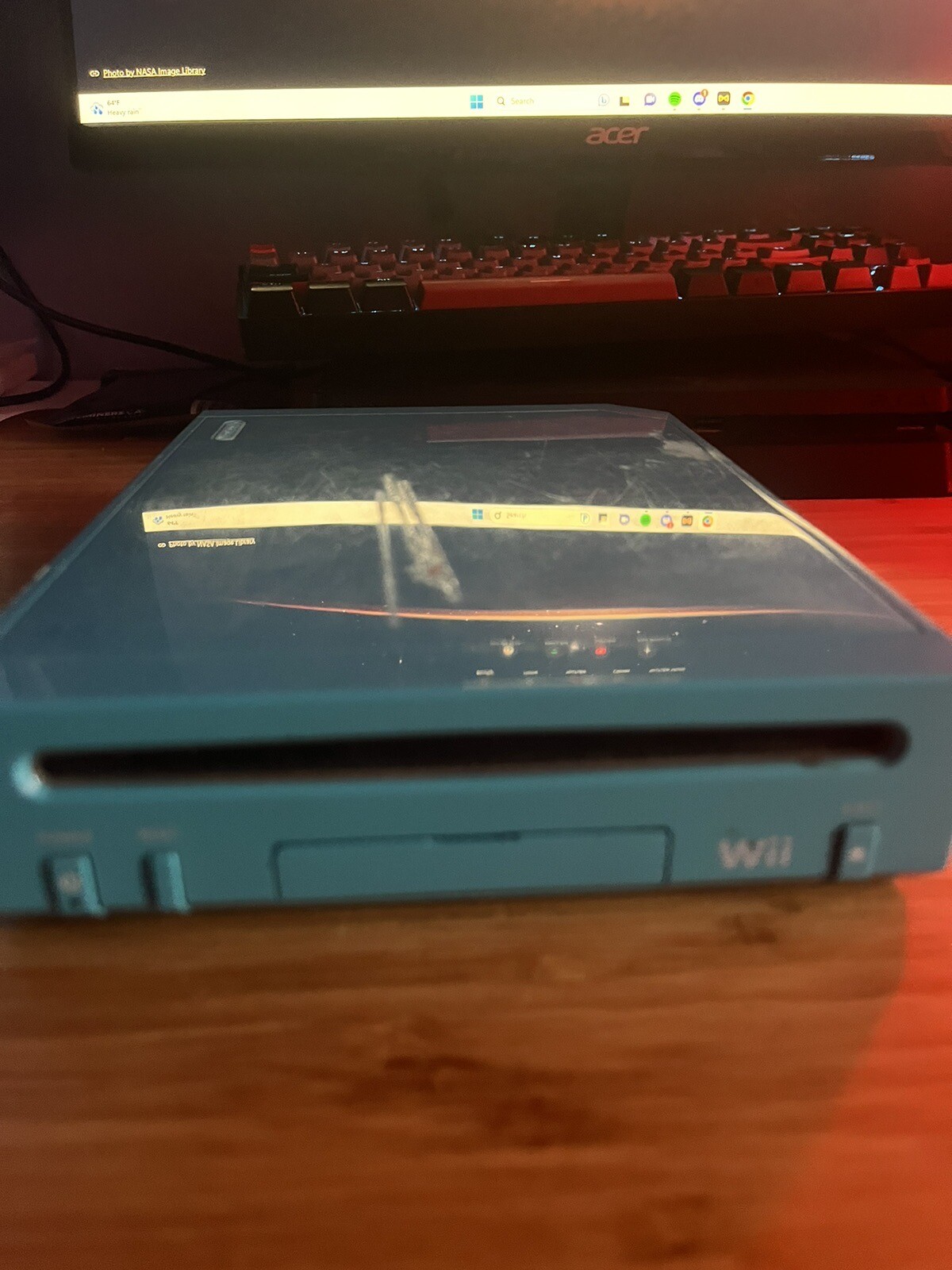 Nintendo Wii Video Game System Console Bundle Rvl-101 Blue