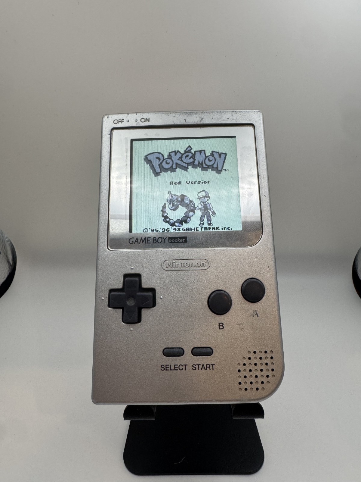 Nintendo Game Boy Pocket Silver Handheld System- With IPS Screen