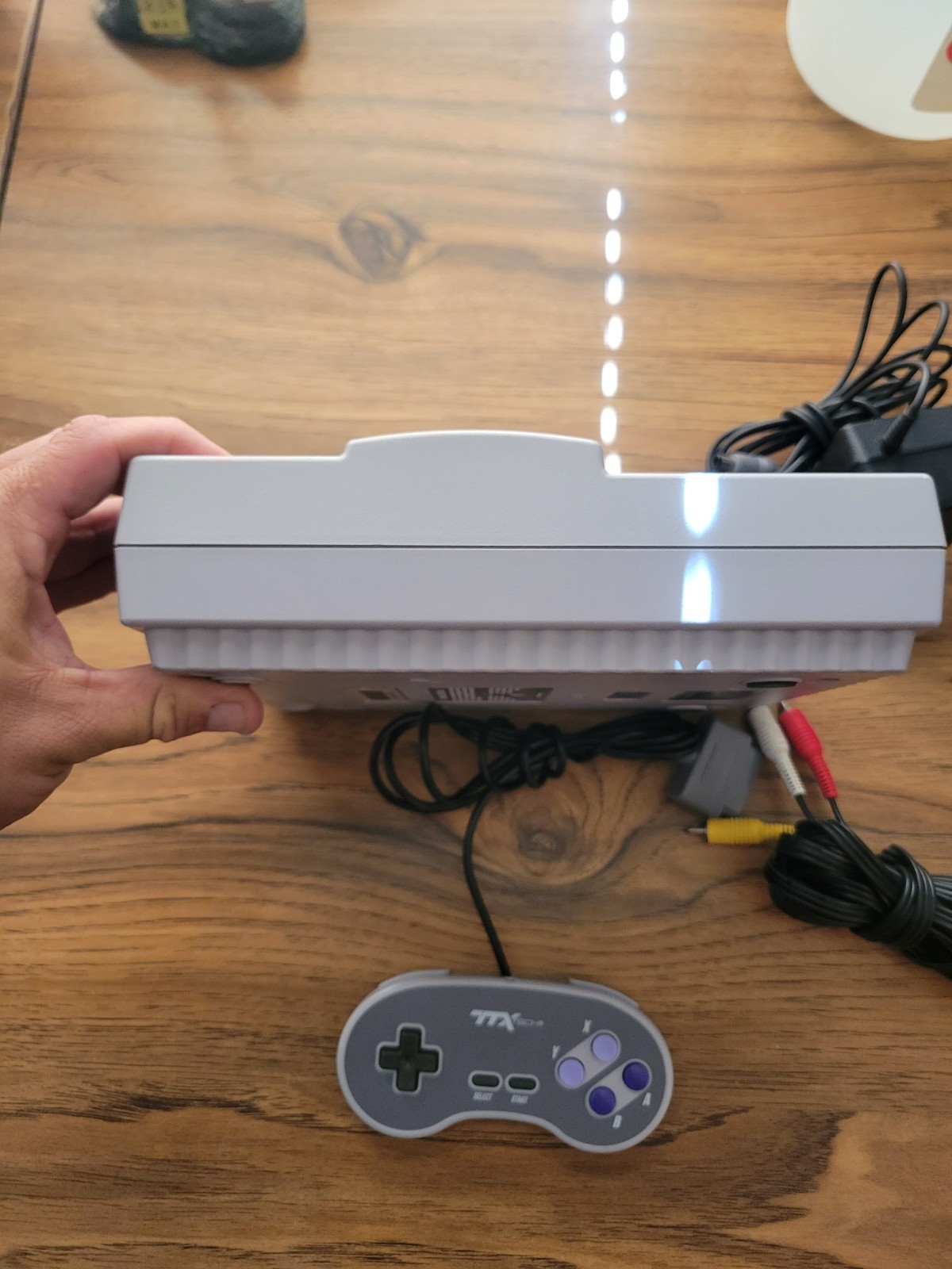 Super Nintendo Console Complete SNES System W/ 3rd Party Controller & OEM Plugs
