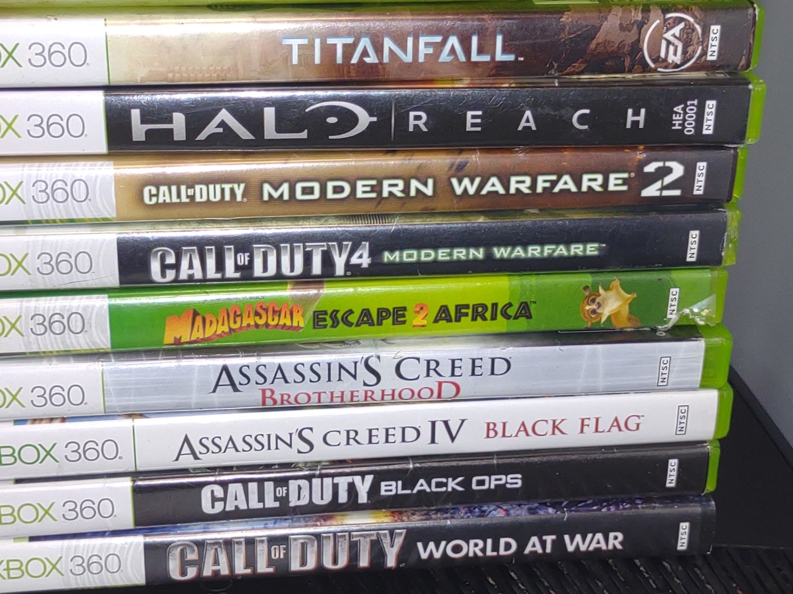 Xbox 360 S 1439 Black Console Bundle 250GB HDD + 10 Games Complete
