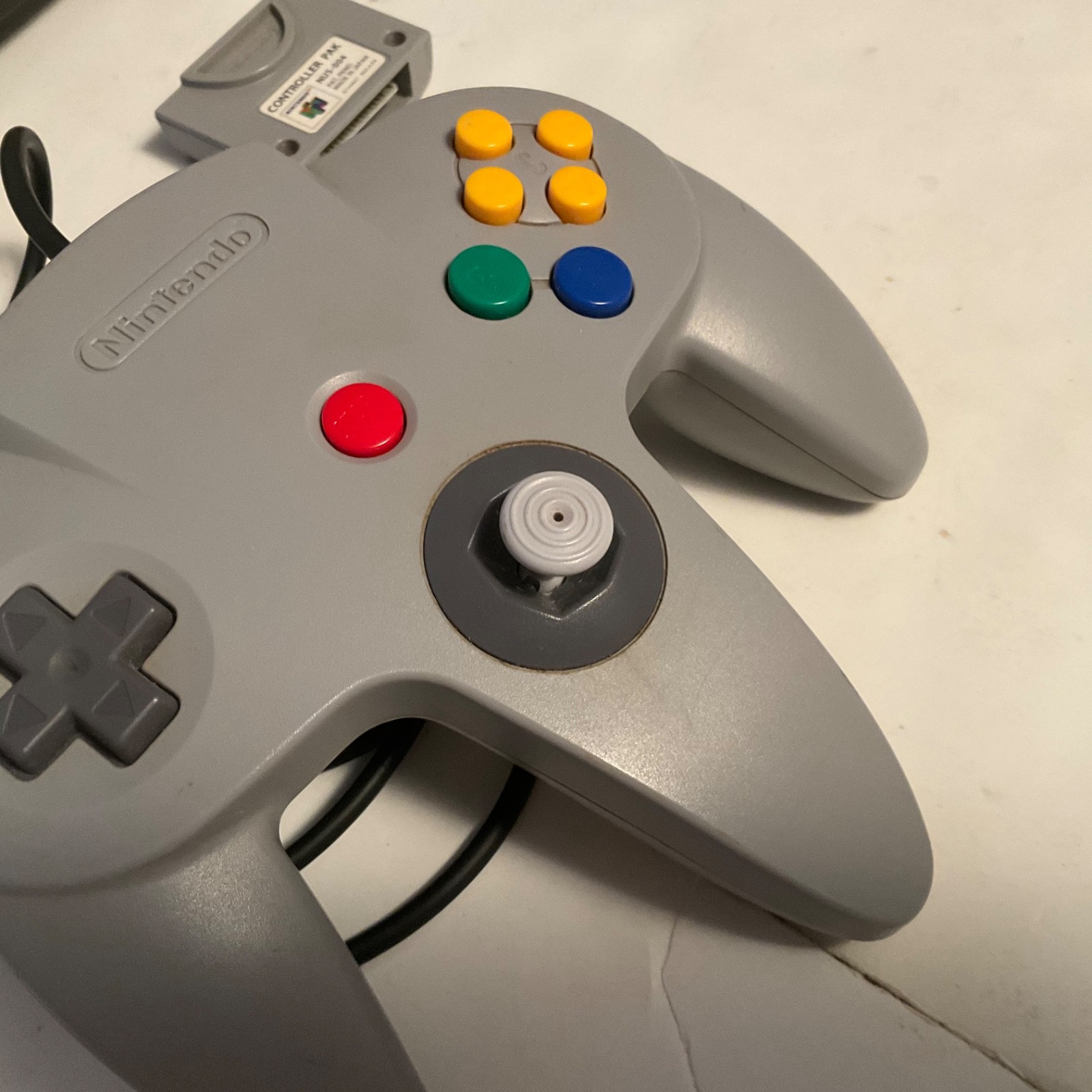 Tested ! N64 Lot System Console Black Grey (Controller Controller Pak) NUS-001