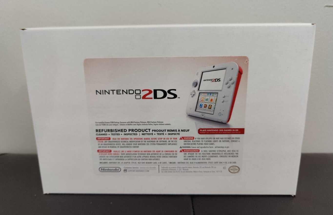Nintendo 2DS Scarlet Red White 2DS Console – Nintendo Factory Used