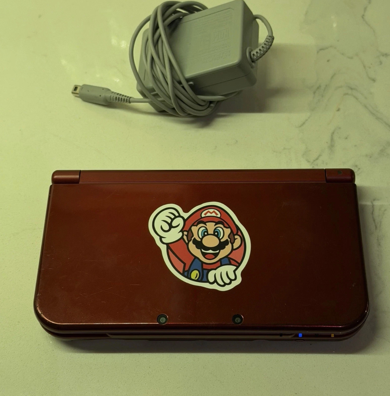 New Nintendo 3DS XL USA Region Free Metallic Red Top IPS Screen w/ Charger