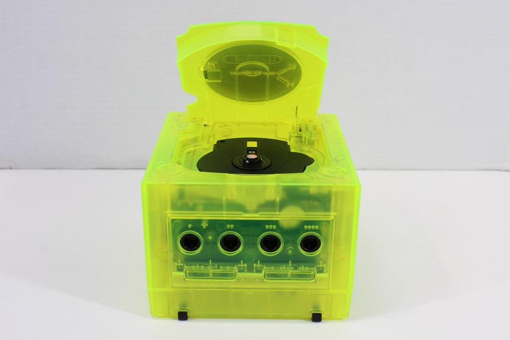 Nintendo Gamecube Console Clear Yellow & AC S-Video to HDMI NTSC-U/C DOL-001 GC