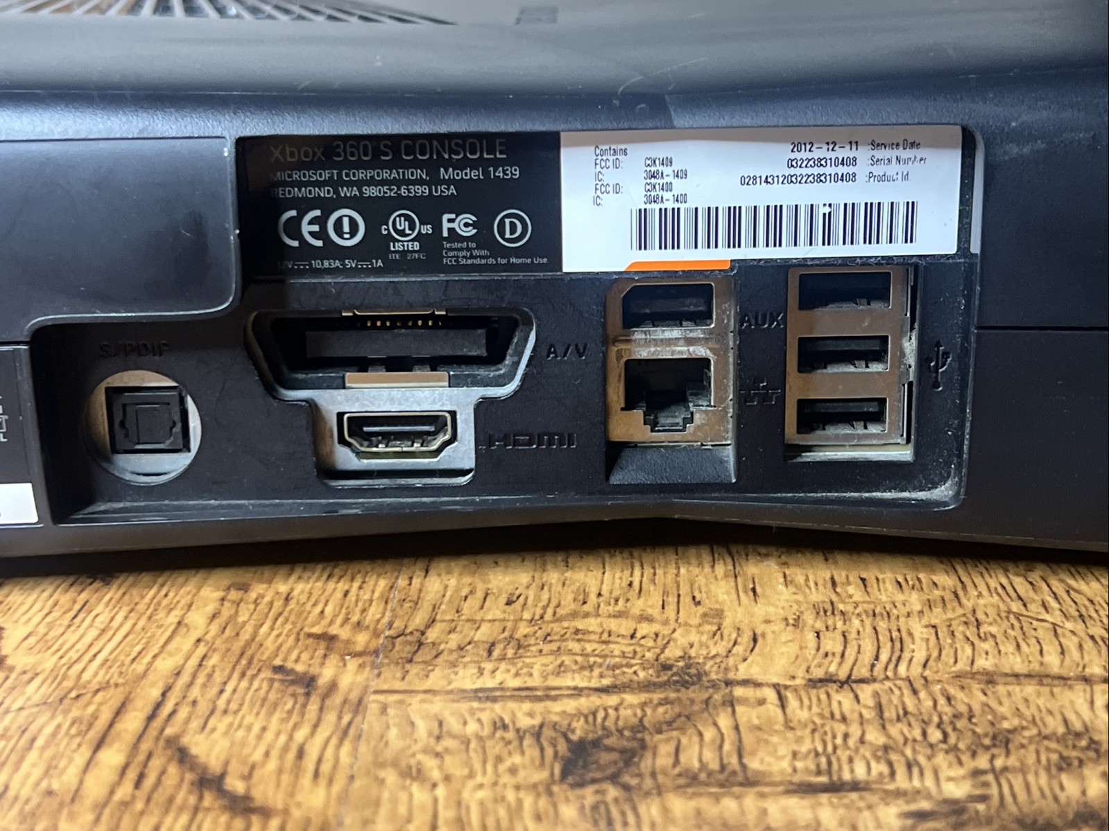 Microsoft Xbox 360 S Console Model 1439 Only RROD Parts/Repair