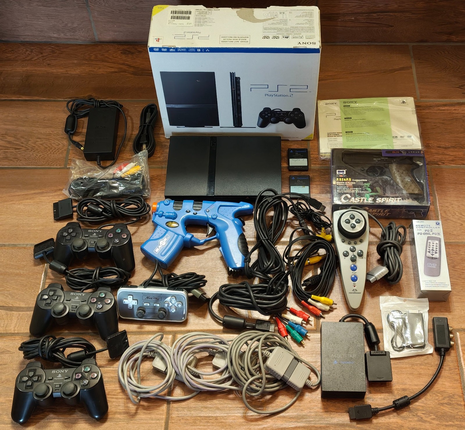 PS2 SLIM CONSOLE HDMI W/ MANY ACCESSORIES + 8 GAMES W/ BONUS