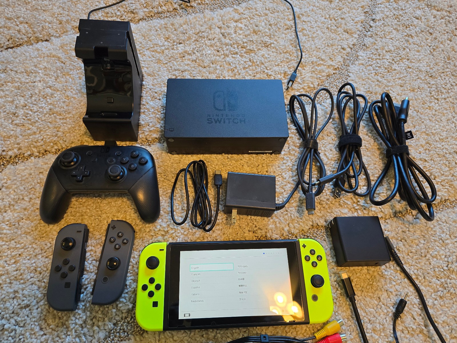 Nintendo Switch Bundle with Pro Controller, 256GB, and 4X-JoyCon Charger