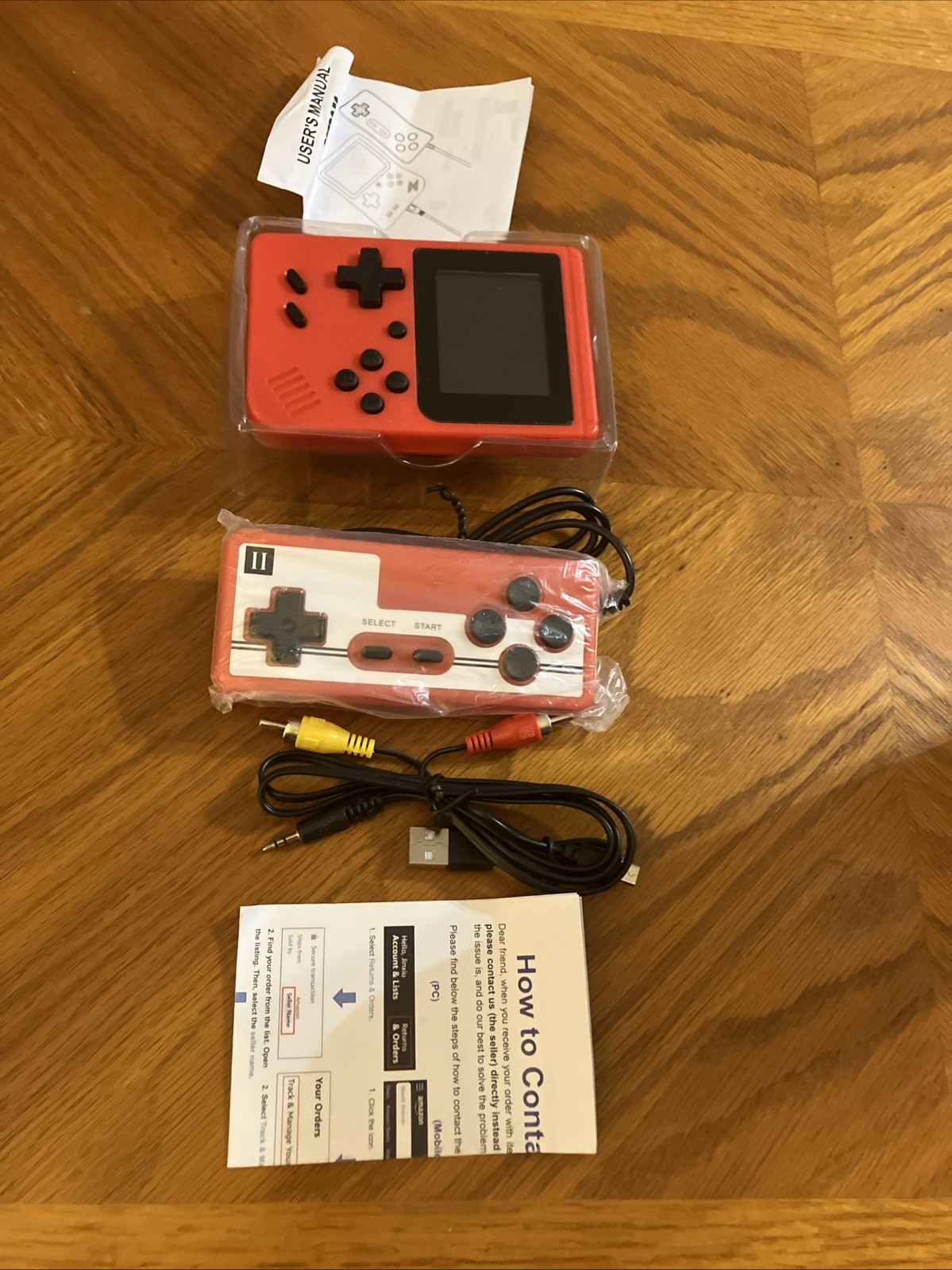 Game Box Plus- Hand Held Game System Red With Controller/ New Open Box