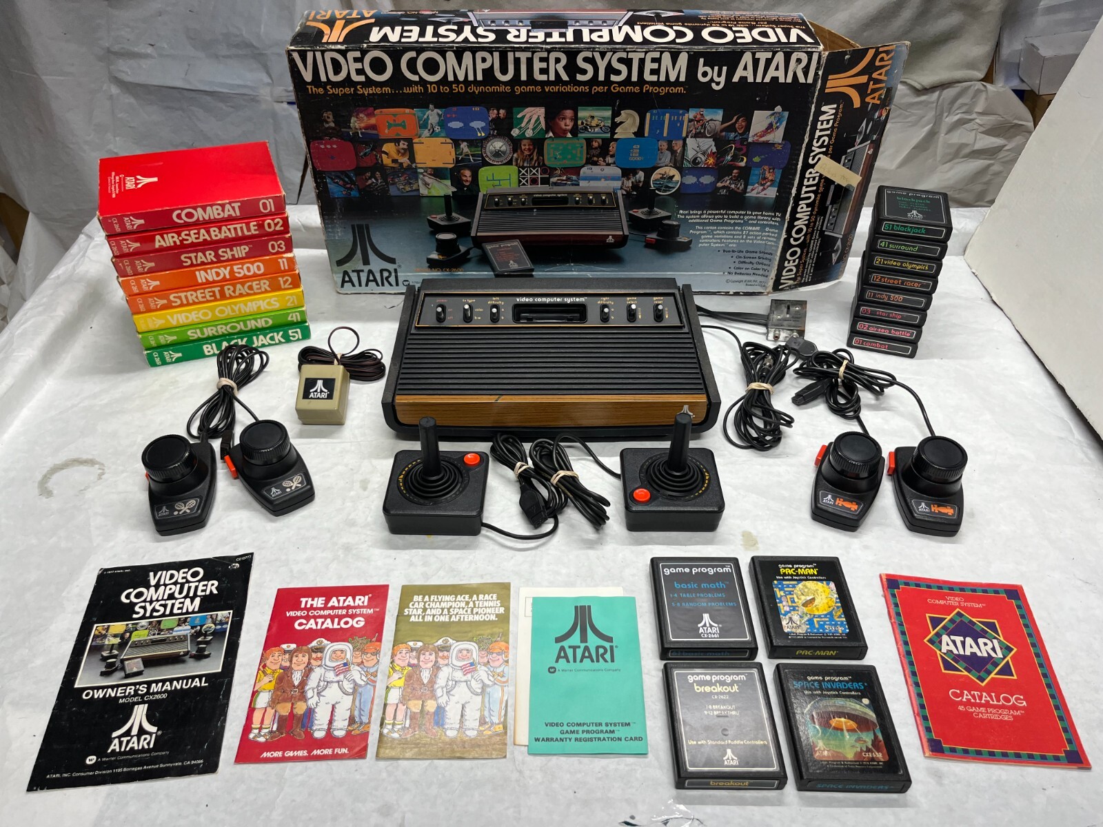 1977 ATARI VCS Launch Console System Heavy Sixer Original Box + CX-10 Gatefold