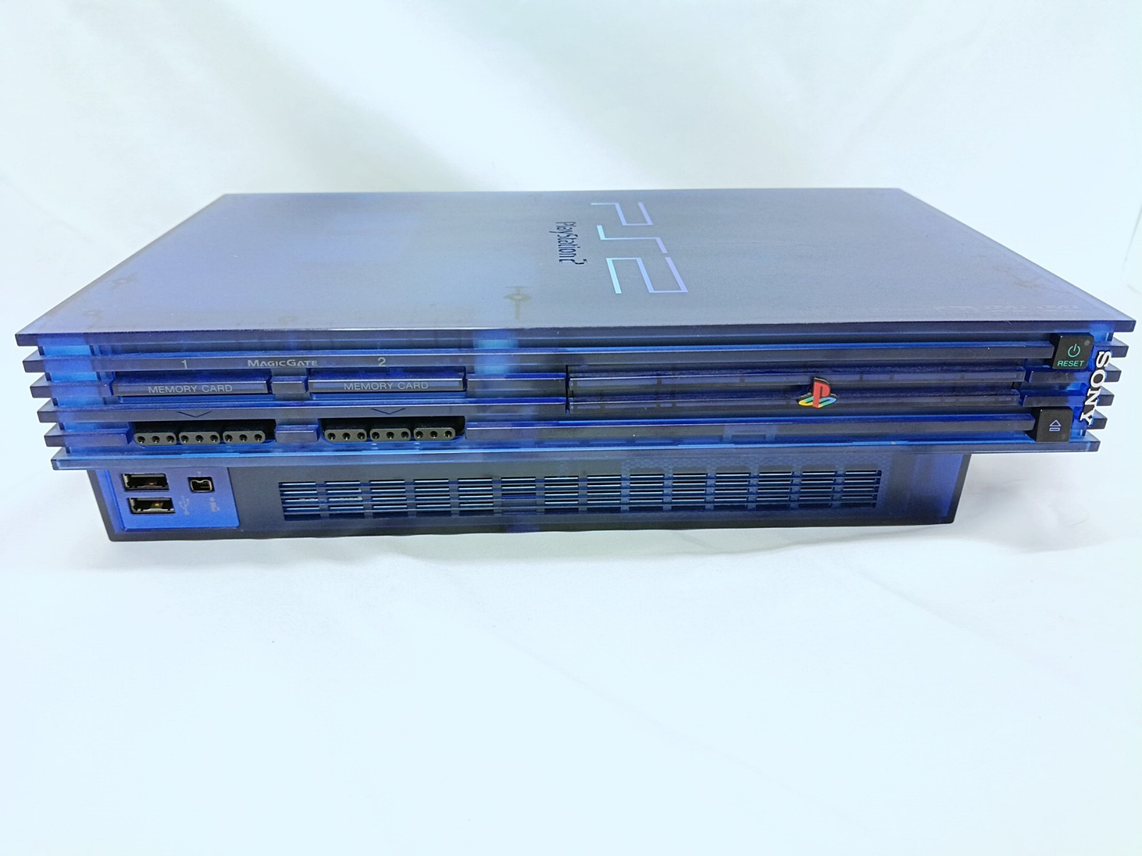 PS2 Ocean Blue Console Box set Playstation2 NTSC-J Japan Tested