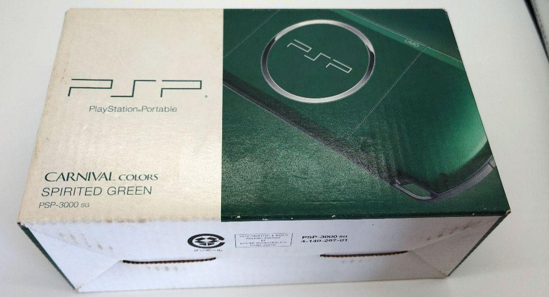 Near Mint Sony PSP-3000 Console Green Rare Color Region free Tested