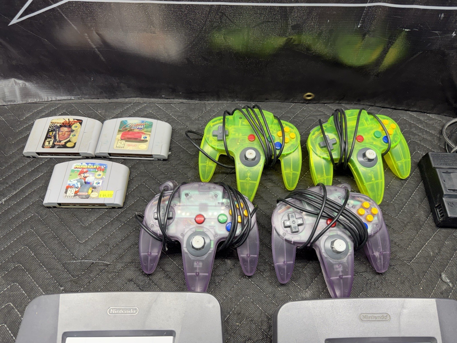 Nintendo 64 Console – Black (TESTED) Controllers Goldeneye Matiokart Crusin USA