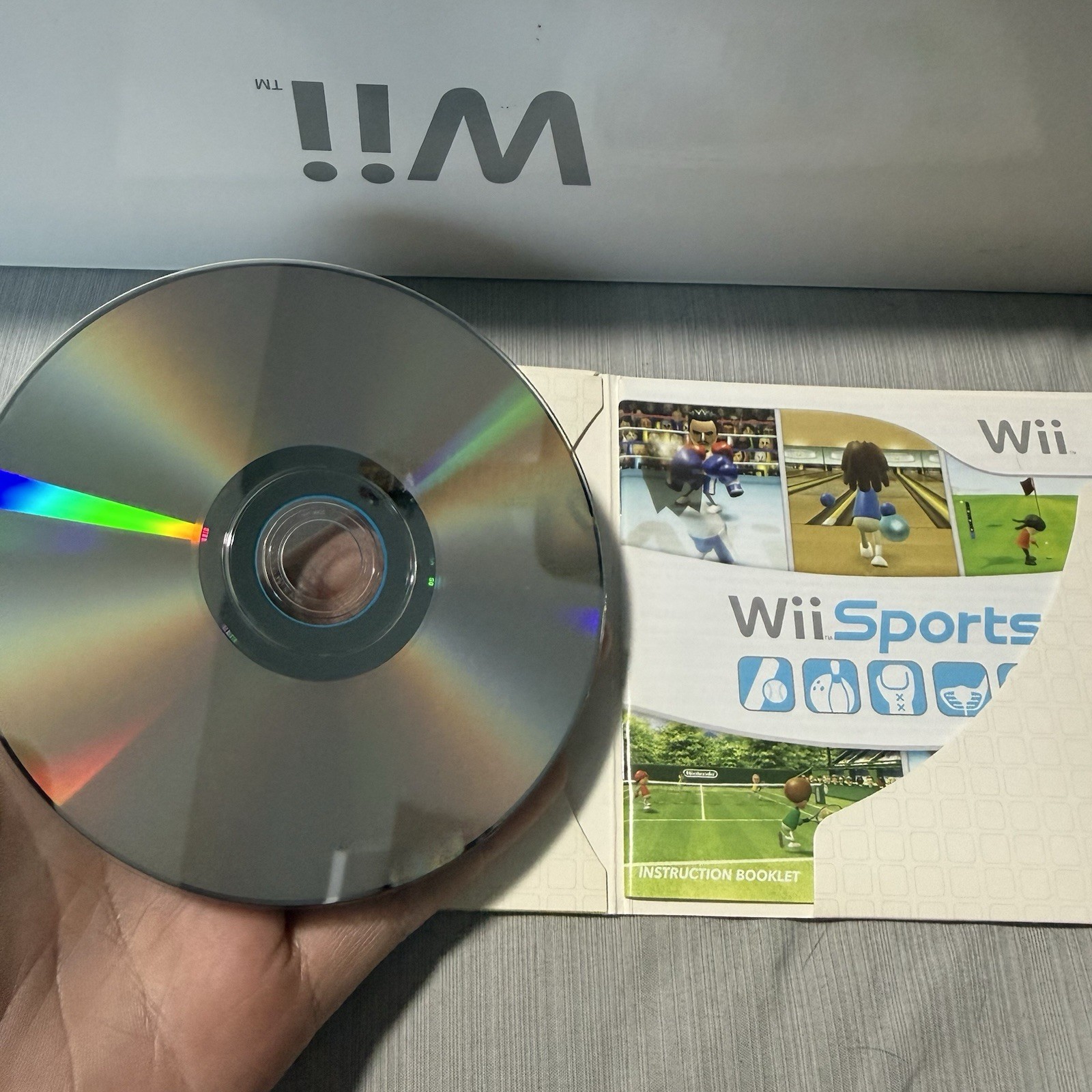 Nintendo Wii Sports White Console CIB – Manuals Cords – Tested Working – CLEAN!!