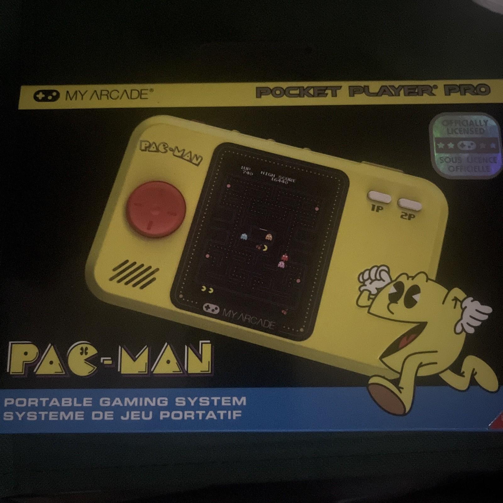Pac-Man Pocket Player Pro Portable Video Game System 2.75″ Handheld Arcade