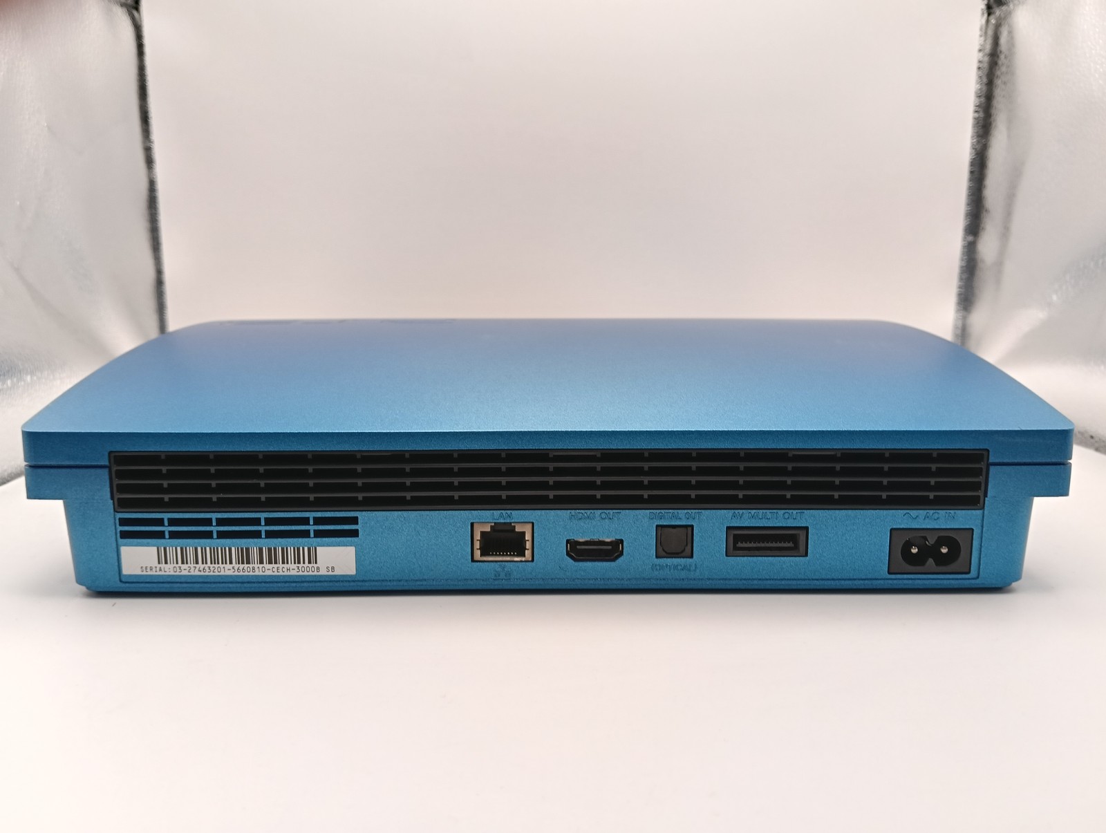 Sony PS3 Slim Console CECH-3000BSB Splash Blue 320GB Tested 2 Controllers Japan
