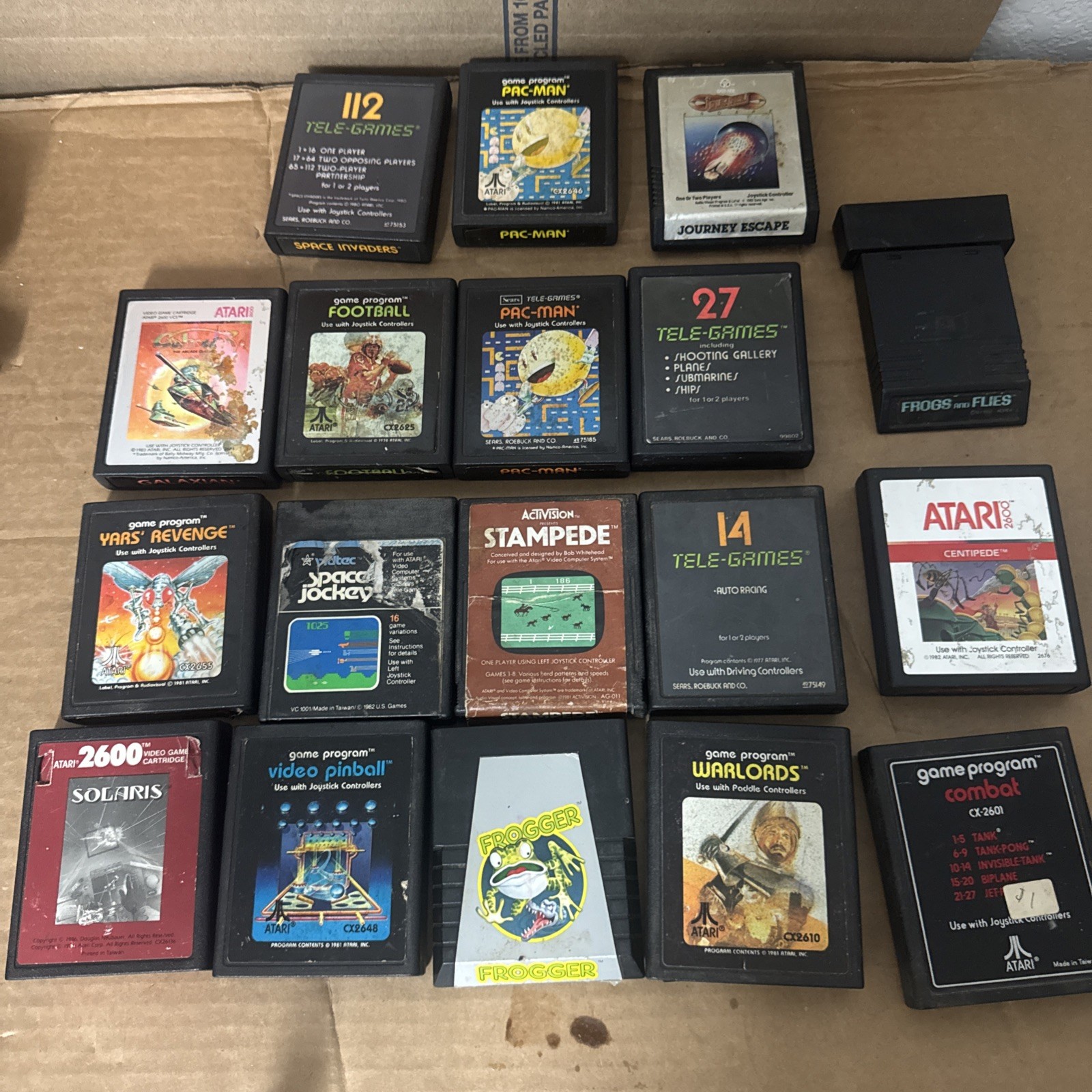 Atari 2600 Vader Black Console Bundle Cleaned Tested Works Great With 18 Games