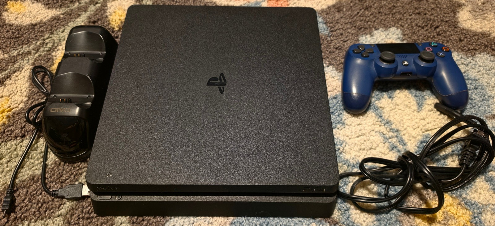 Sony PlayStation 4 Slim PS4 500GB Black Console Gaming System CUH-2015A WORKING