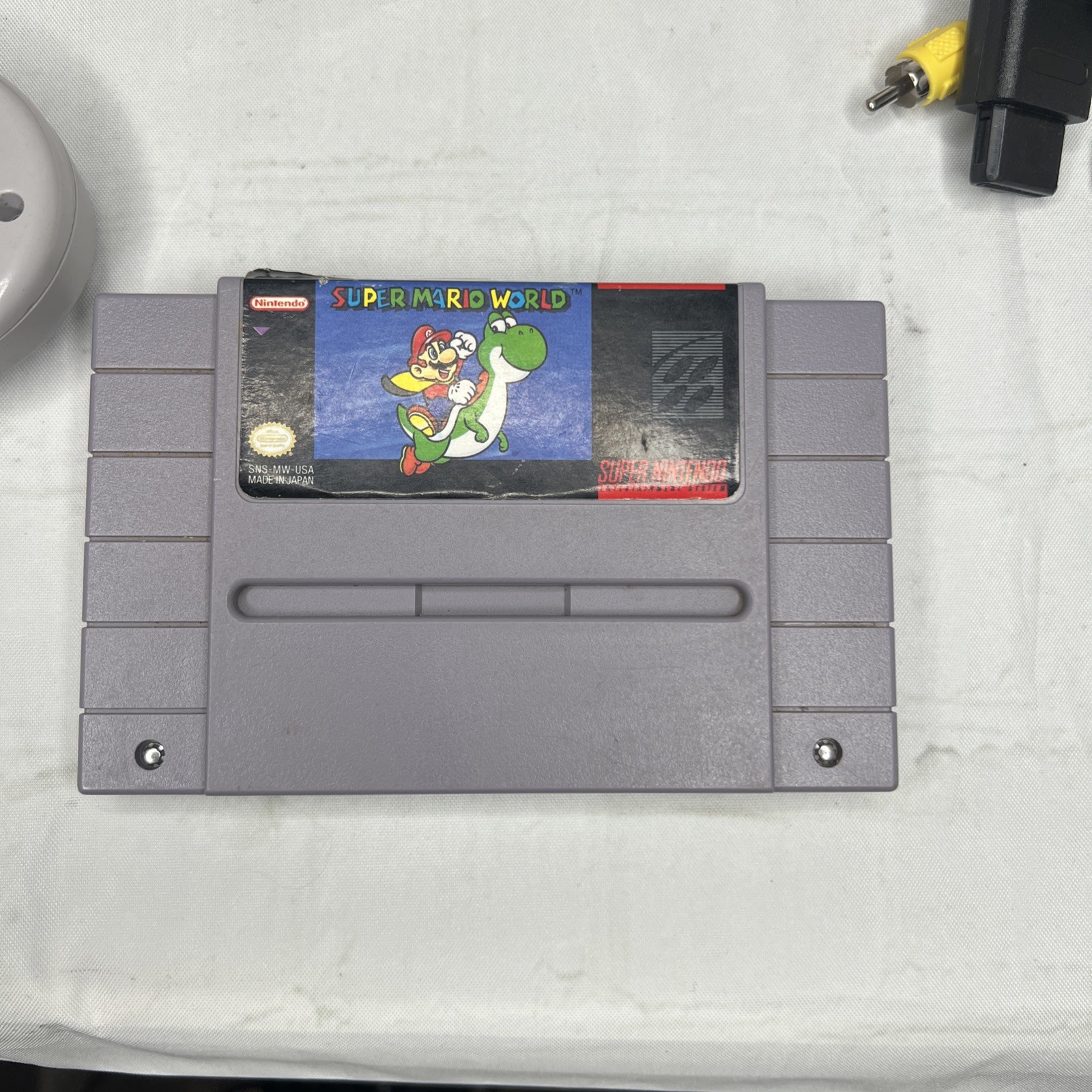Super Nintendo SNES w/ superMario world AV, Power Cable, Controller TESTED