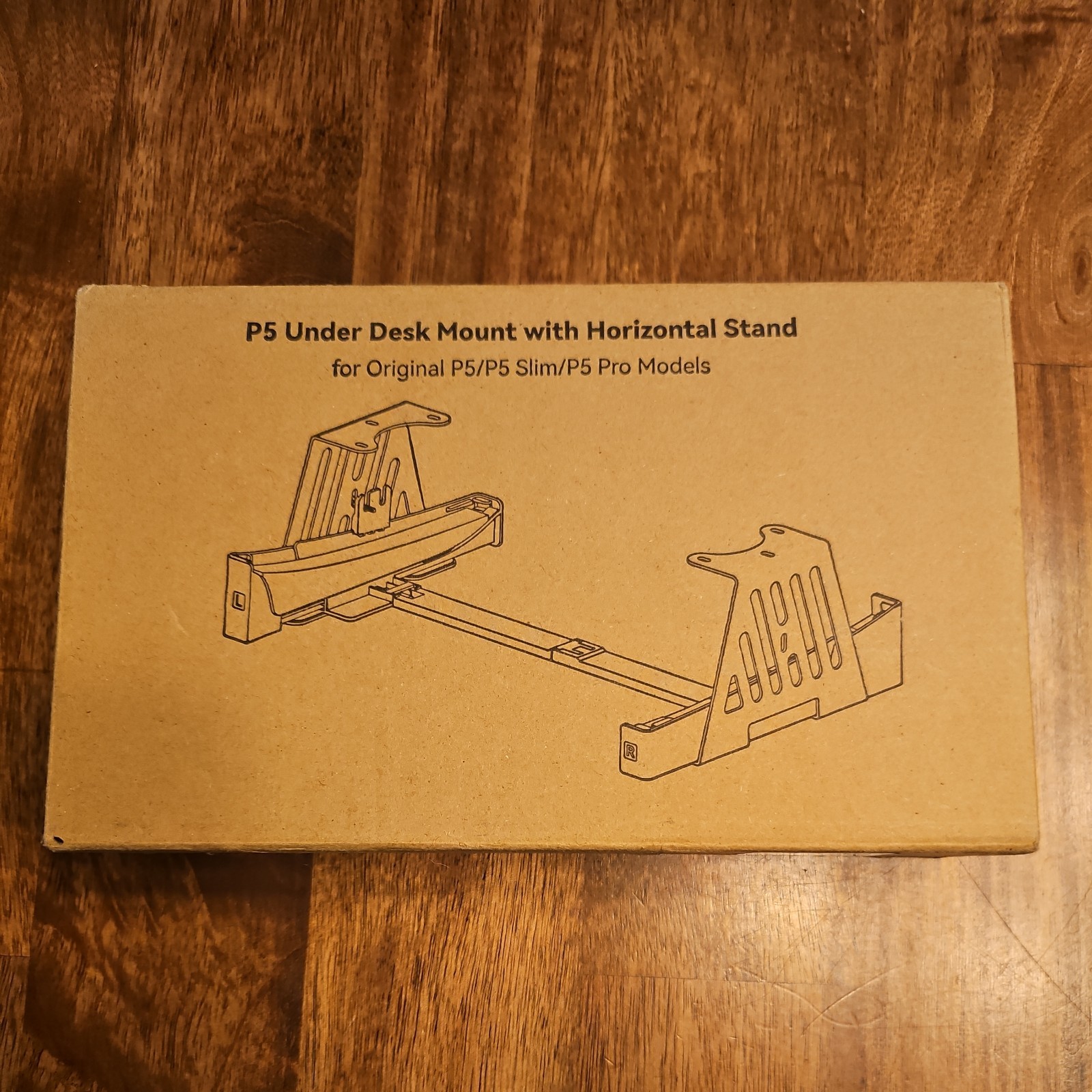 PS5 Under-Desk Holder PS5 Horizontal Compatible with PS5 Pro/PS5 Slim/PS5