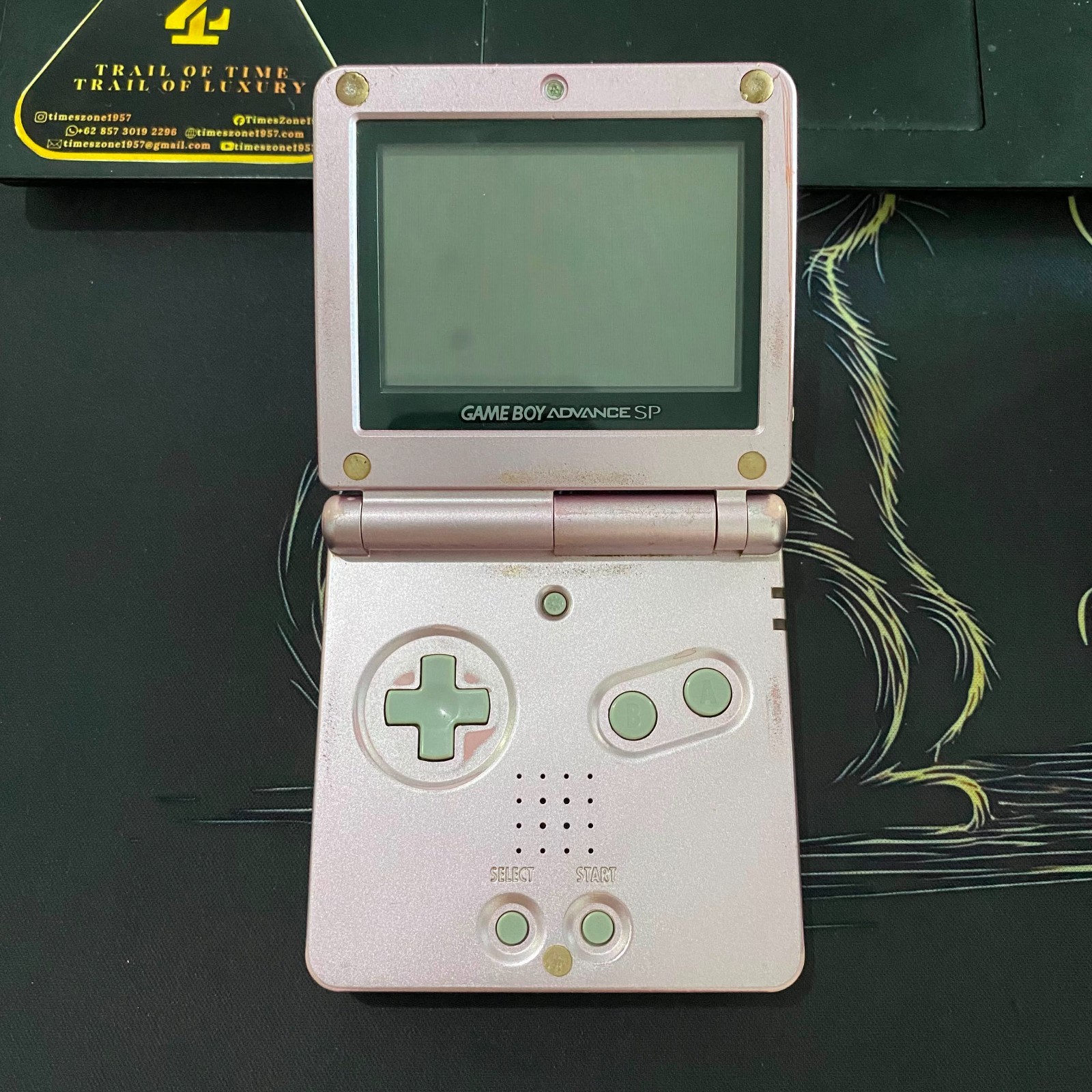Nintendo Game Boy Advance SP AGS-001 Pink Handheld Console Tested