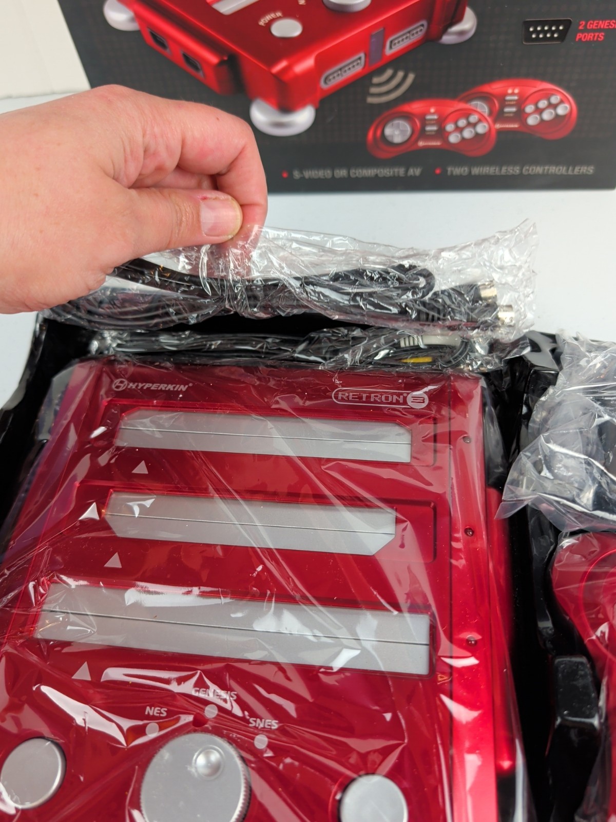 Hyperkin Retron 3 Launch Edition Red Console: NES – SNES – SEGA GENESIS OPEN BOX