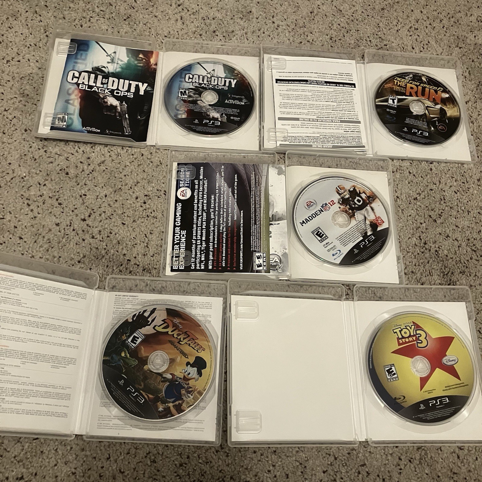 Sony PlayStation 3 Slim CECH-3001A 160GB w/ Controller Cables & 9 Games – Tested