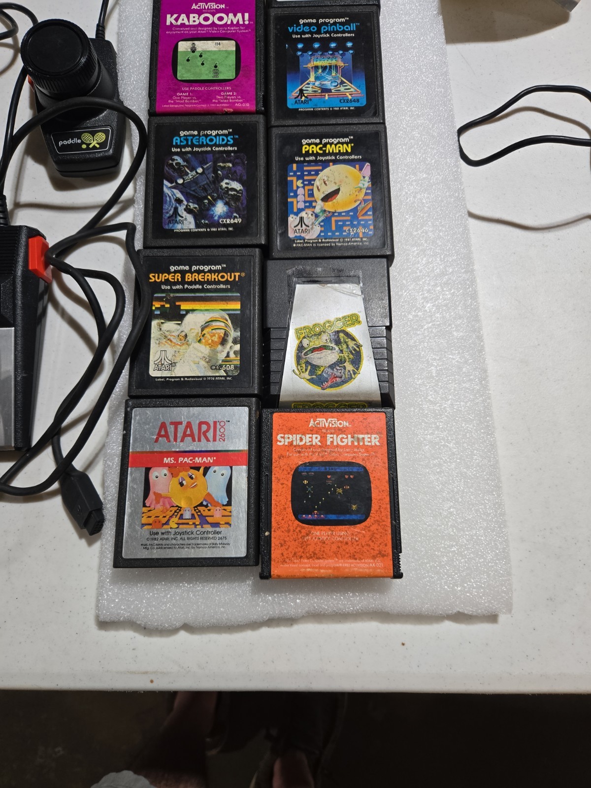 Atari 7800 Console Bundle, 13 Games. Untested. 8 controllers Pac Man Donkey Kong