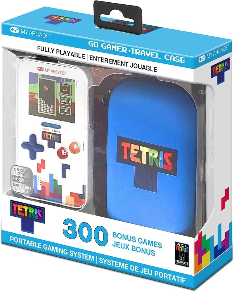 Tetris 300 Bonus Games Portable Gaming System With Travel Case: Brand New