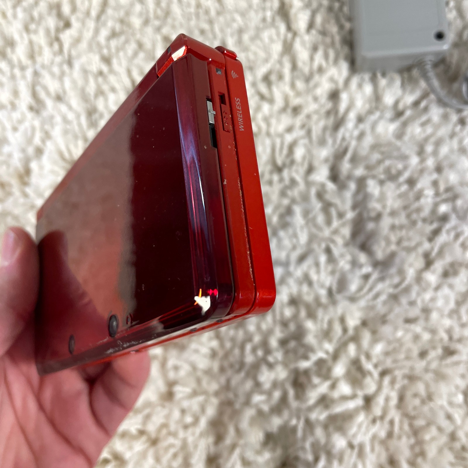 Nintendo 3DS Flame Red Handheld Console System CTR-001 Tested