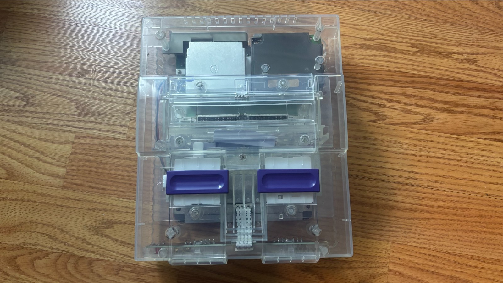 Super Nintendo SNES Console Transparent Clear Shell HDMI Game Bundle